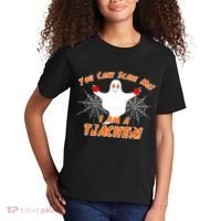 You Can't Scare Me I'm a Teacher Halloween Ghost Spiders Kids T-Shirt thumb 2