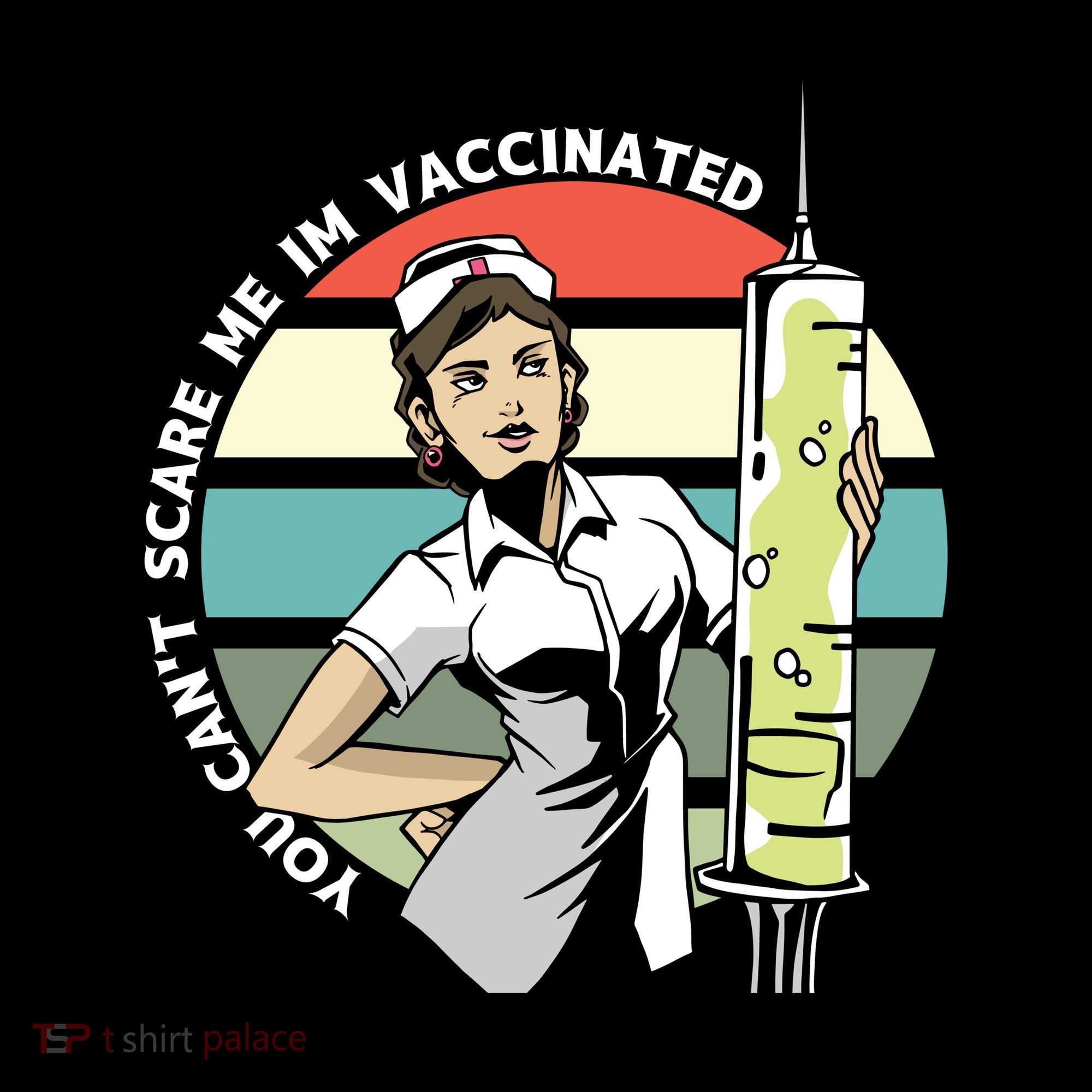 You Can't Scare Me I'm Vaccinated Nurse Hoodie