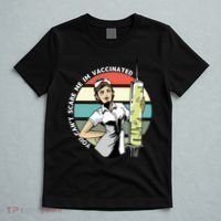 You Can't Scare Me I'm Vaccinated Nurse T-Shirt thumb 5