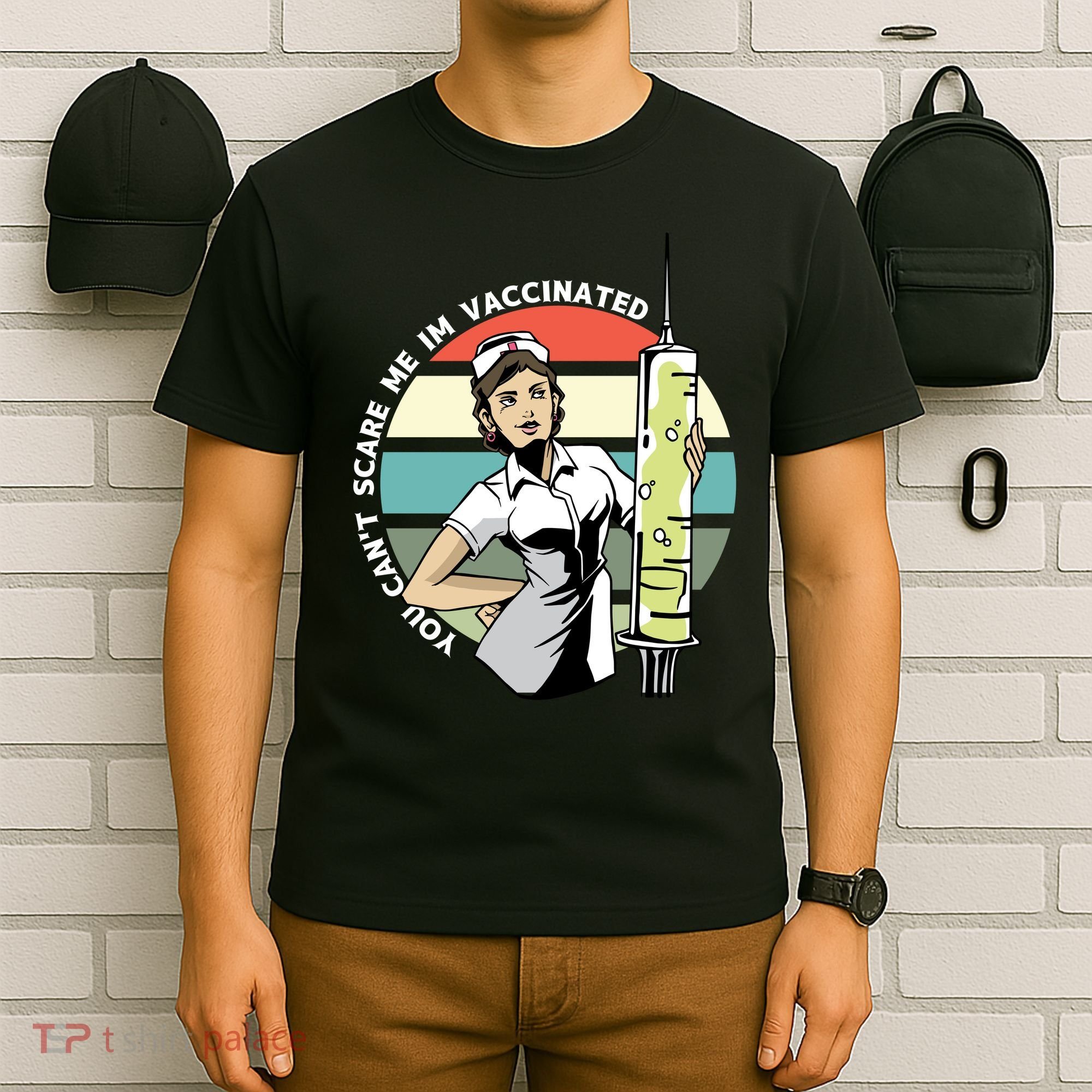 You Can't Scare Me I'm Vaccinated Nurse T-Shirt