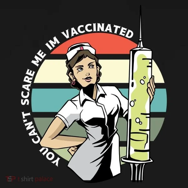 You Can't Scare Me I'm Vaccinated Nurse Women's Hoodie