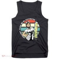 You Can't Scare Me I'm Vaccinated Nurse Tank Top thumb 0