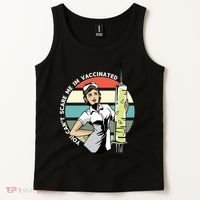You Can't Scare Me I'm Vaccinated Nurse Tank Top thumb 2