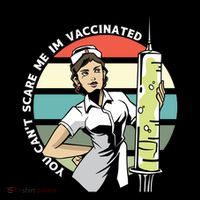 You Can't Scare Me I'm Vaccinated Nurse Tank Top thumb 6