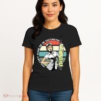 You Can't Scare Me I'm Vaccinated Nurse Women's T-Shirt thumb 4