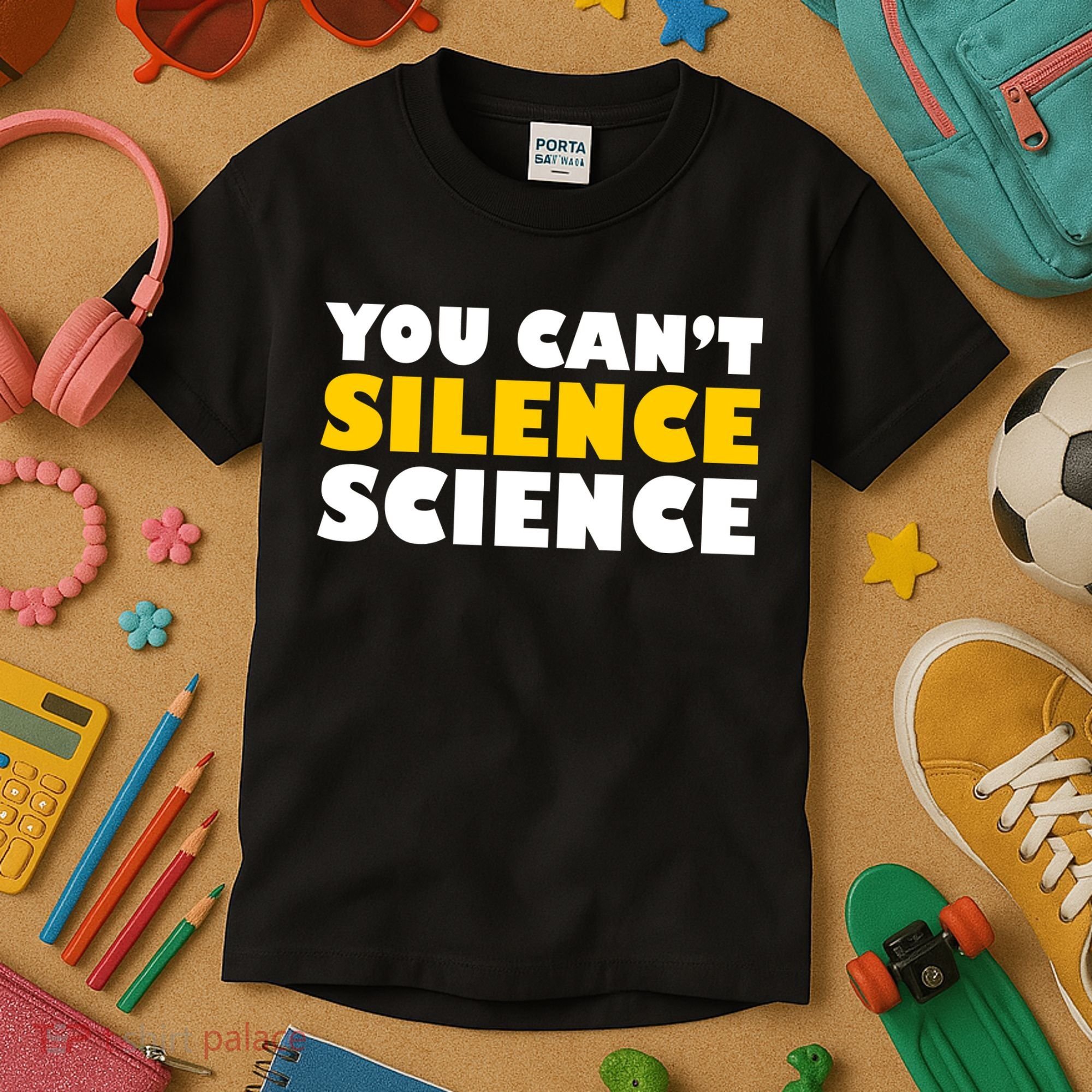 You Can't Silence Science! Resist Protest Kids T-Shirt