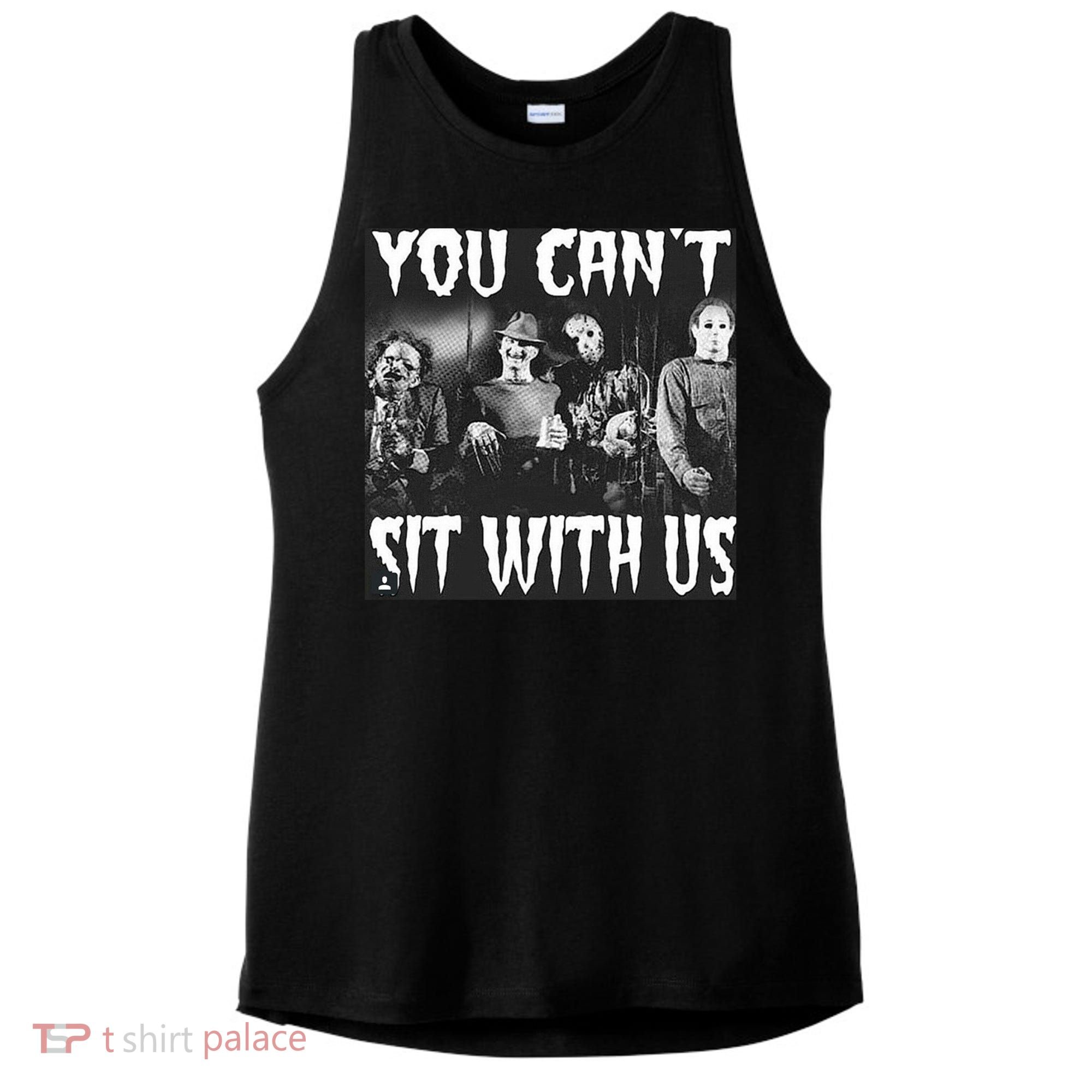 You Can't Sit With Us Classic Horror Villains Ladies PosiCharge Tri-Blend Wicking Tank