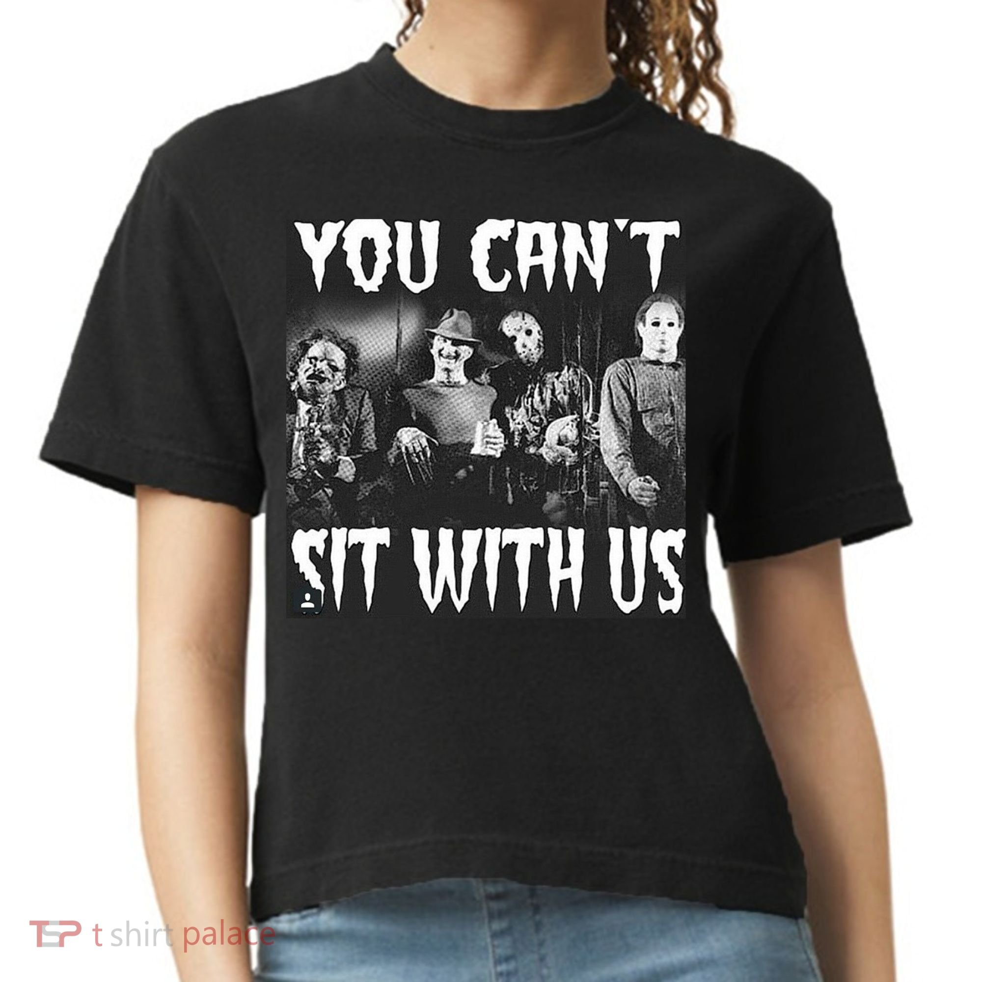 You Can't Sit With Us Classic Horror Villains Comfort Colors Boxy T-Shirt