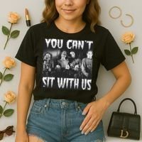 You Can't Sit With Us Classic Horror Villains Comfort Colors Boxy T-Shirt thumb 2