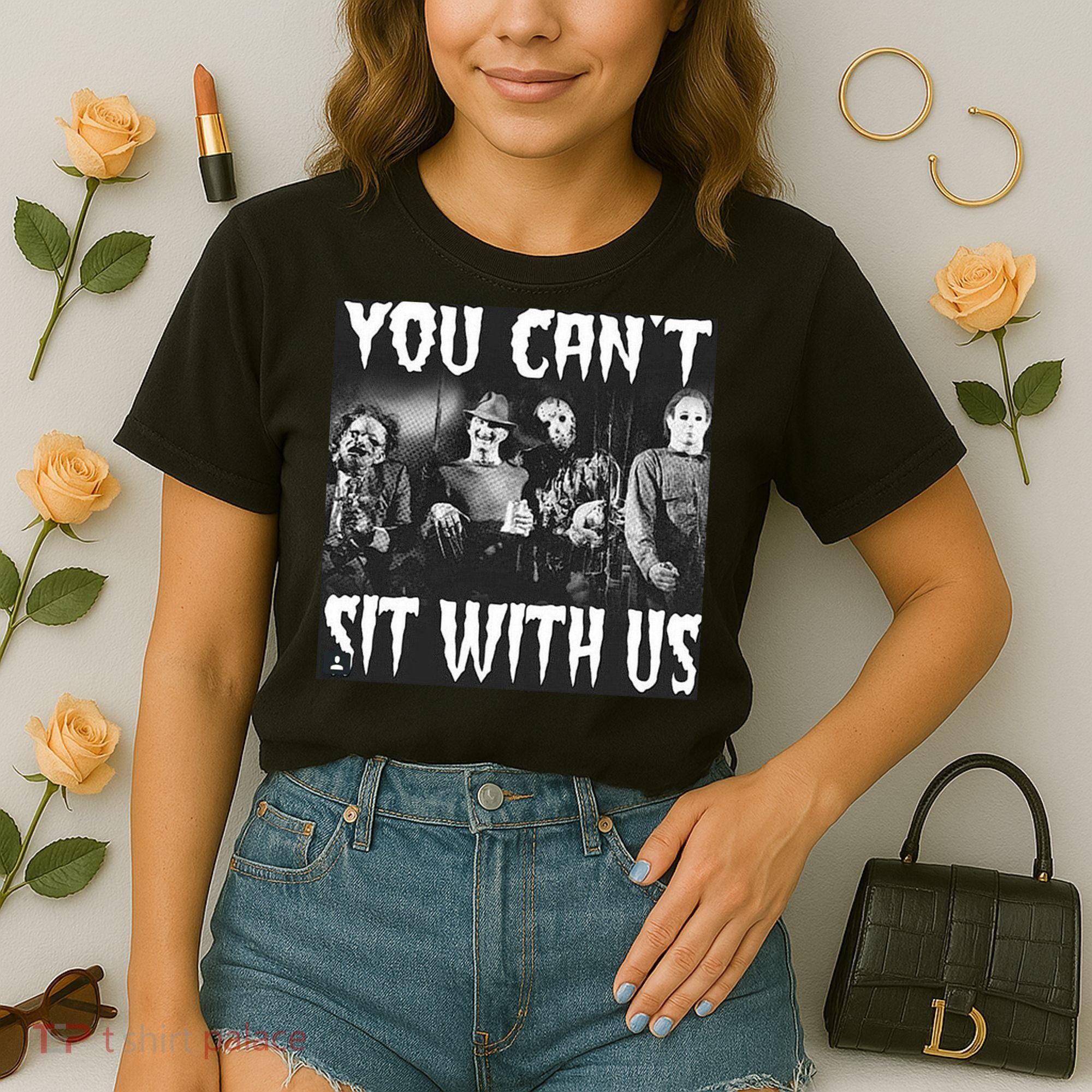 You Can't Sit With Us Classic Horror Villains Comfort Colors Boxy T-Shirt