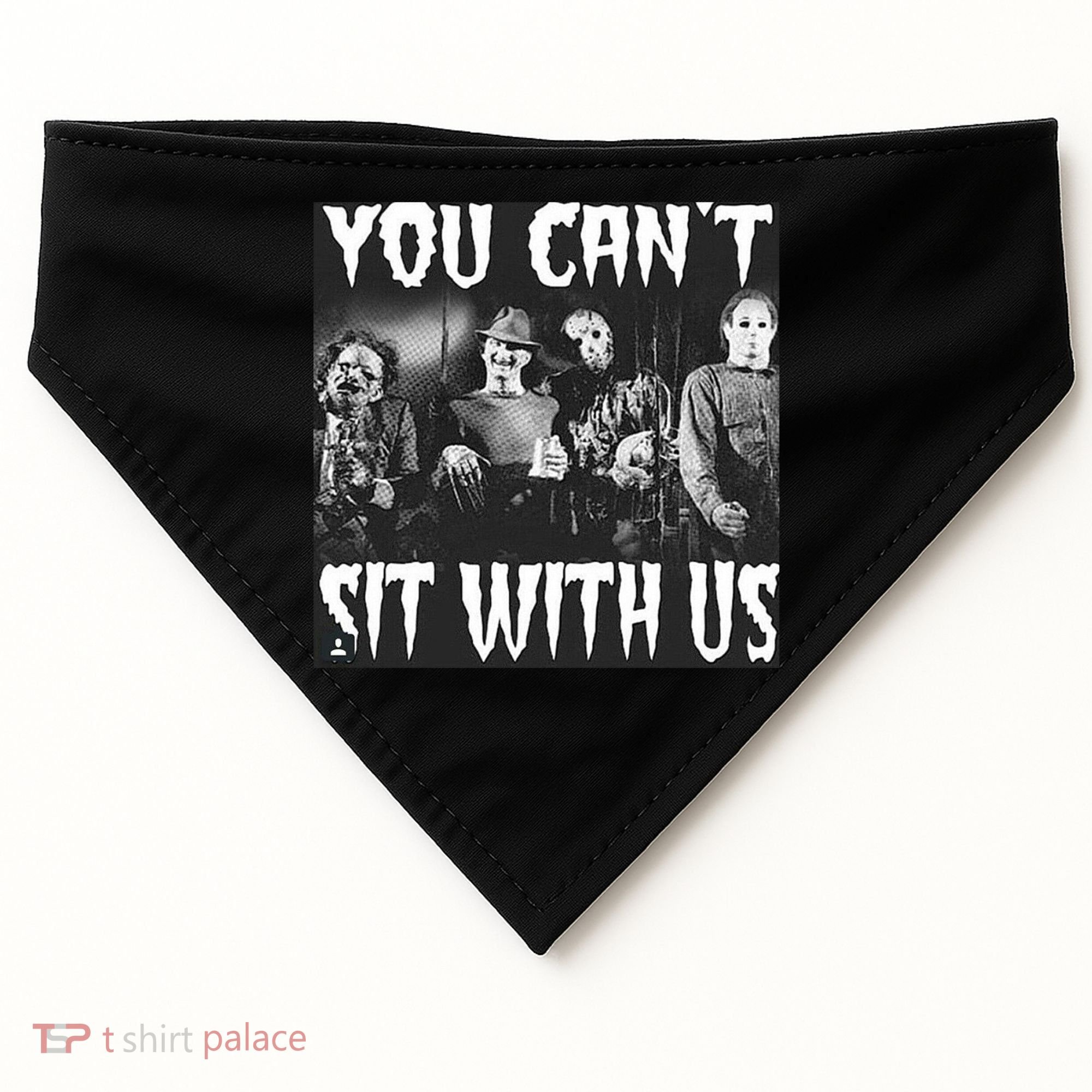You Can't Sit With Us Classic Horror Villains USA-Made Doggie Bandana