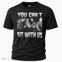 You Can't Sit With Us Classic Horror Villains Cooling Performance Crew T-Shirt thumb 0