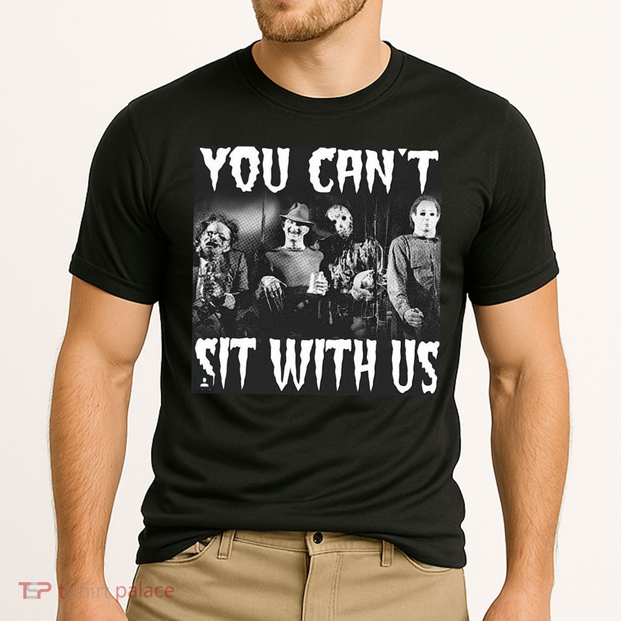 You Can't Sit With Us Classic Horror Villains Cooling Performance Crew T-Shirt