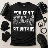You Can't Sit With Us Classic Horror Villains Cooling Performance Crew T-Shirt thumb 3