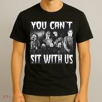 You Can't Sit With Us Classic Horror Villains T-Shirt thumb 3