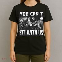 You Can't Sit With Us Classic Horror Villains T-Shirt thumb 4