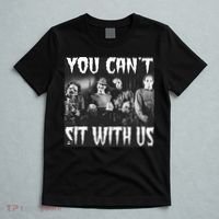 You Can't Sit With Us Classic Horror Villains T-Shirt thumb 5