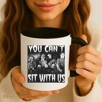 You Can't Sit With Us Classic Horror Villains Coffee Mug thumb 3