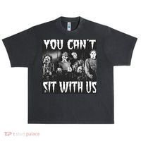 You Can't Sit With Us Classic Horror Villains Urban Oversized Heavyweight T-Shirt thumb 0