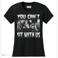 You Can't Sit With Us Classic Horror Villains Women's Cooling Performance Crew T-Shirt thumb 0