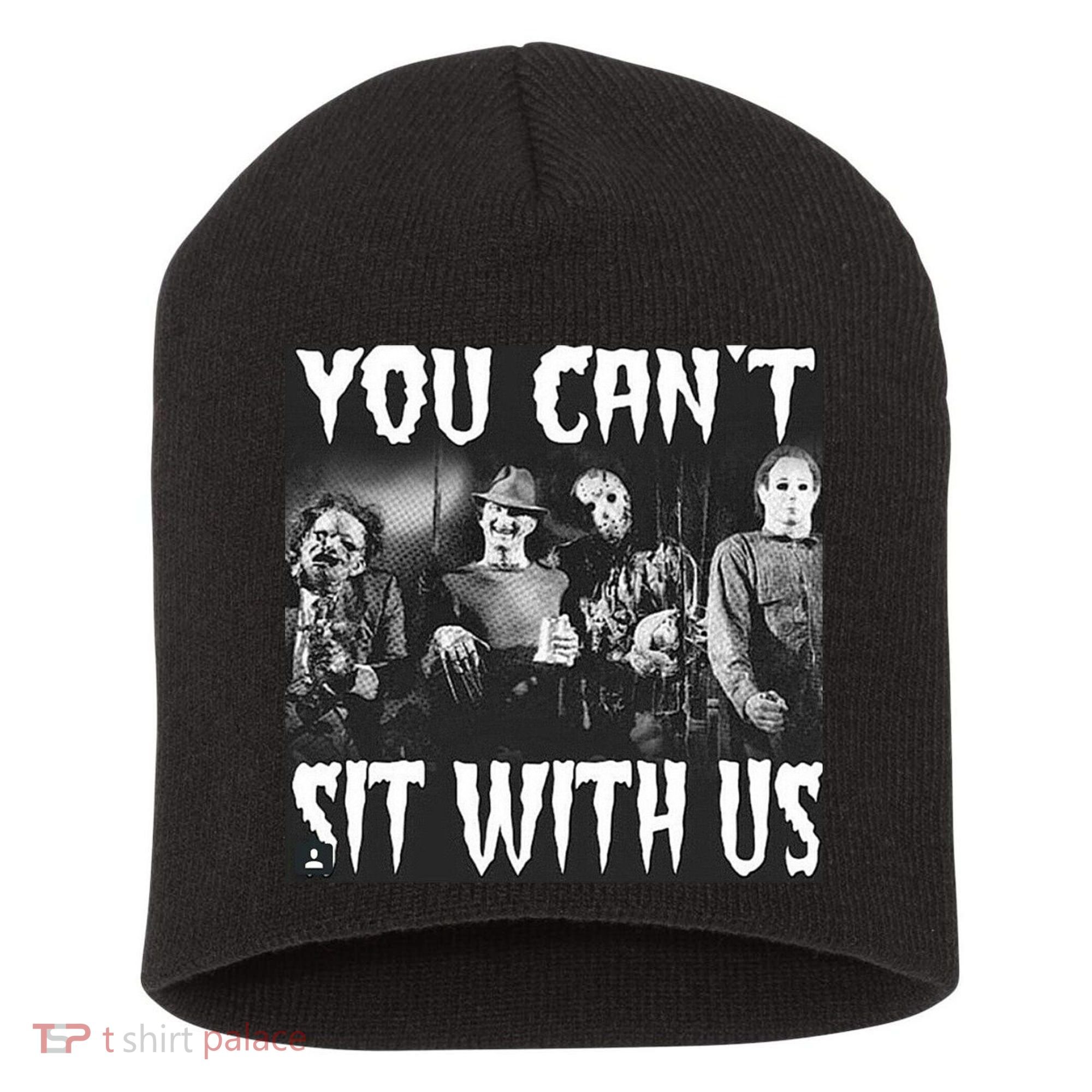 You Can't Sit With Us Classic Horror Villains Short Acrylic Beanie