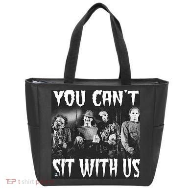You Can't Sit With Us Classic Horror Villains Tote Bag