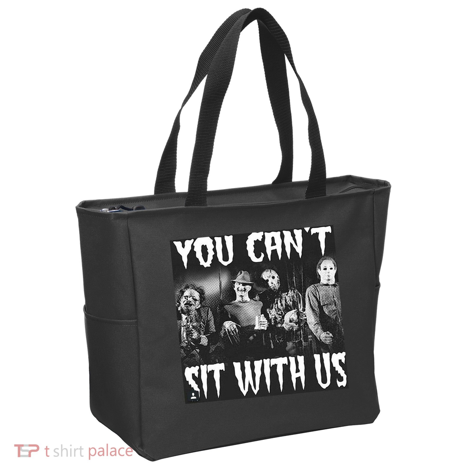 You Can't Sit With Us Classic Horror Villains Tote Bag