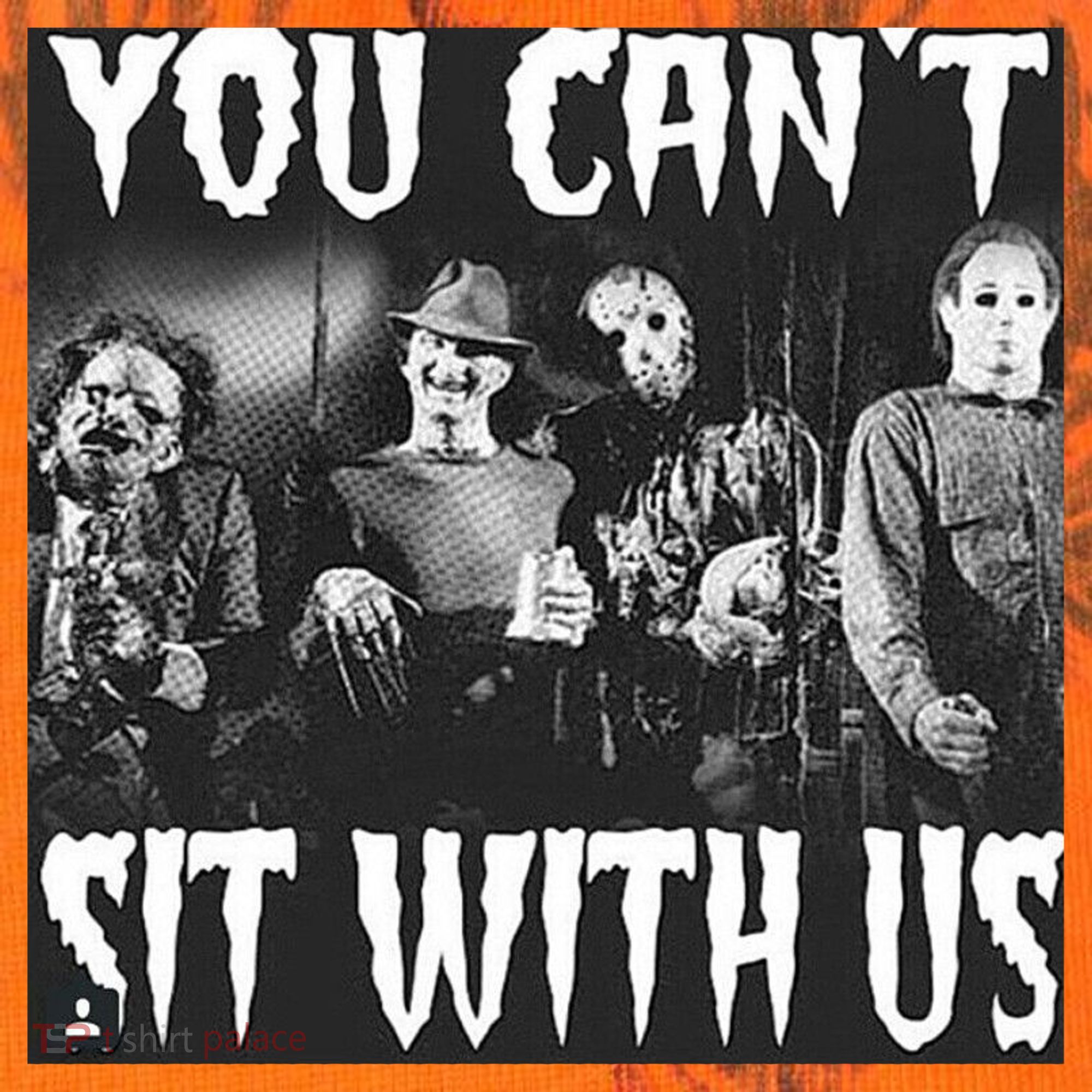 You Can't Sit With Us Classic Horror Villains Kati Licensed 12" Camo Cuffed Beanie