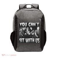 You Can't Sit With Us Classic Horror Villains Vector Backpack thumb 0