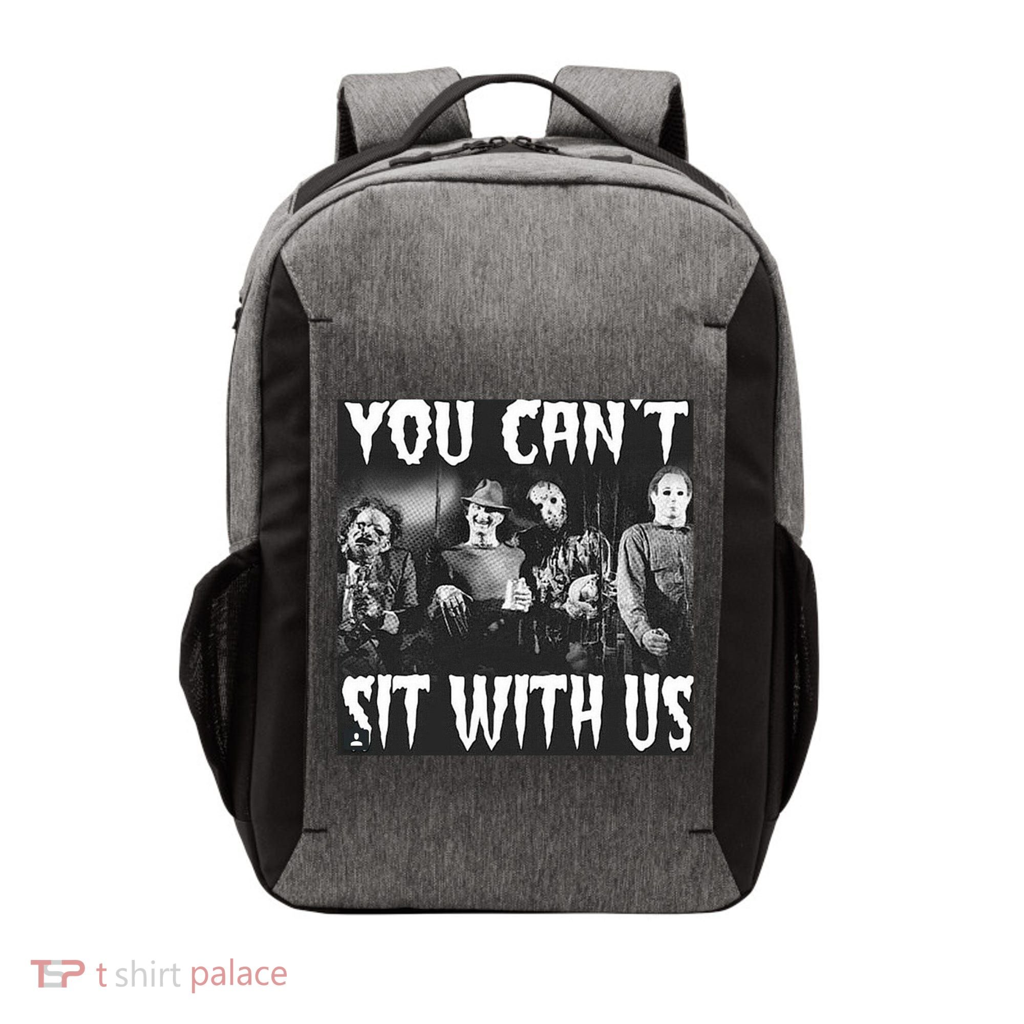 You Can't Sit With Us Classic Horror Villains Vector Backpack