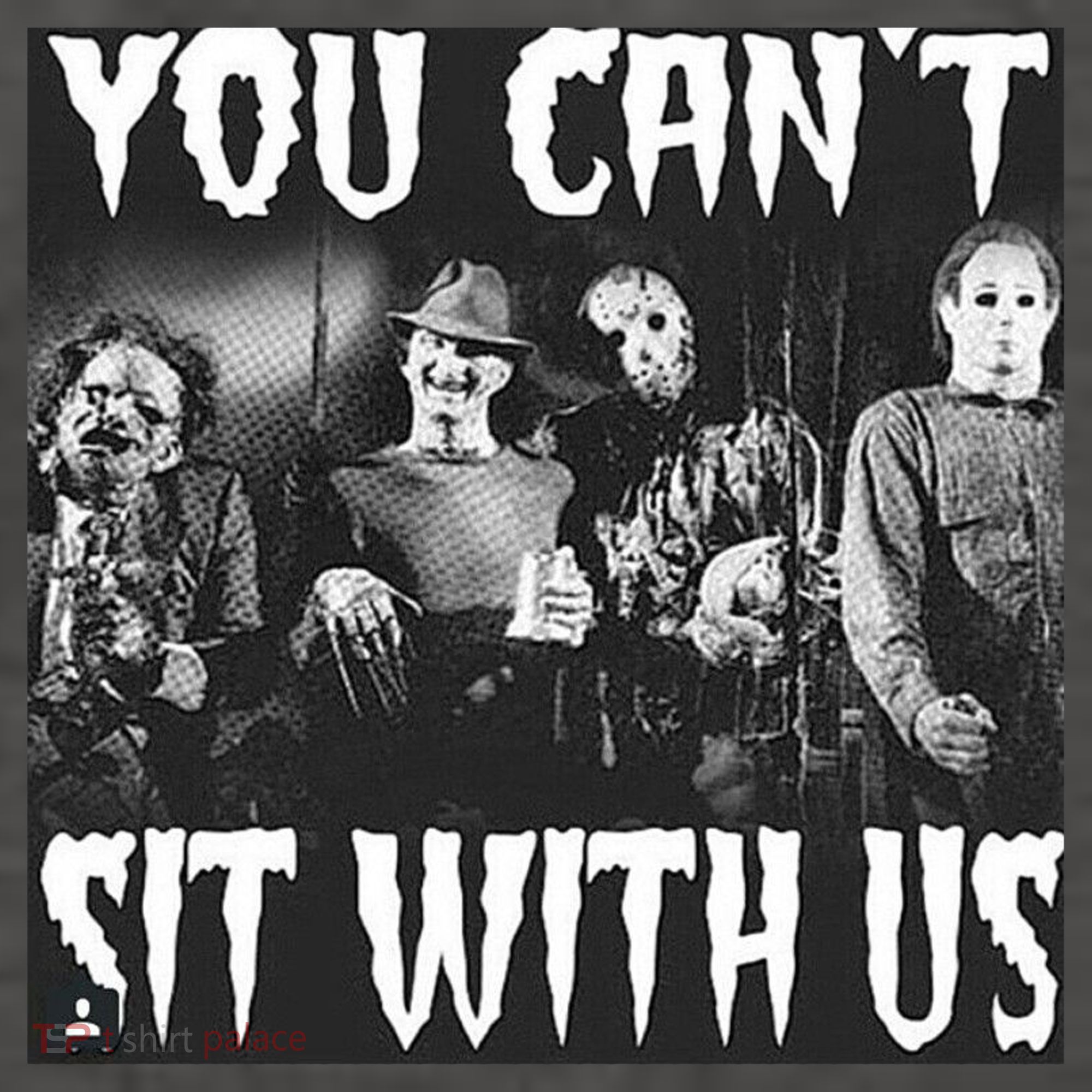You Can't Sit With Us Classic Horror Villains Vector Backpack