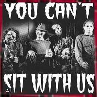 You Can't Sit With Us Classic Horror Villains Men's Flannel Plaid Pajama Pants thumb 2