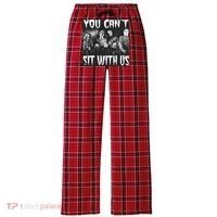 You Can't Sit With Us Classic Horror Villains Women's Flannel Plaid Pajama Pants thumb 0