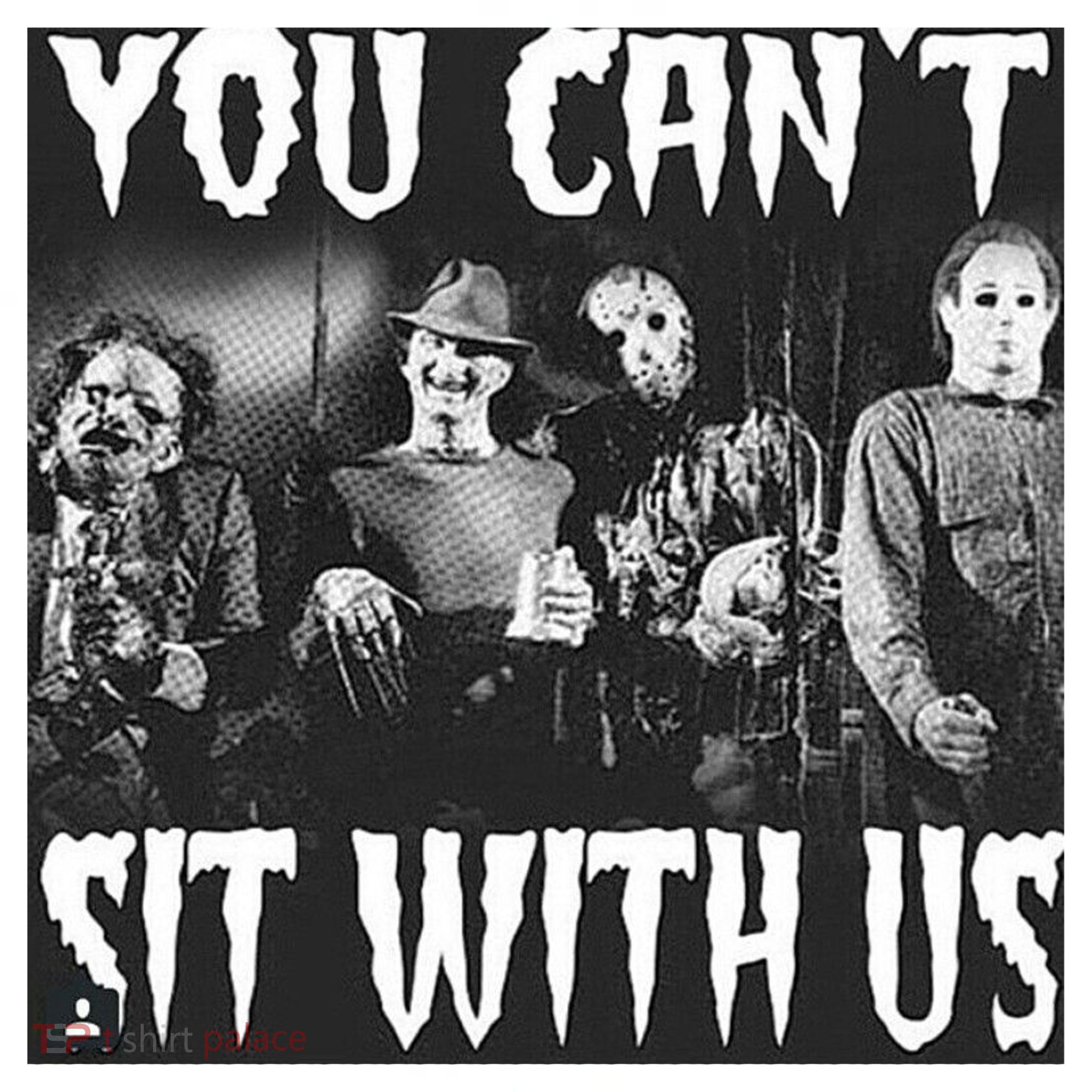 You Can't Sit With Us Classic Horror Villains Ceramic Ornament