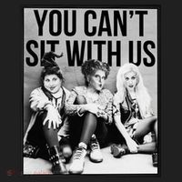 You Can't Sit With Us Funny Witch Movie Golf Towel thumb 3