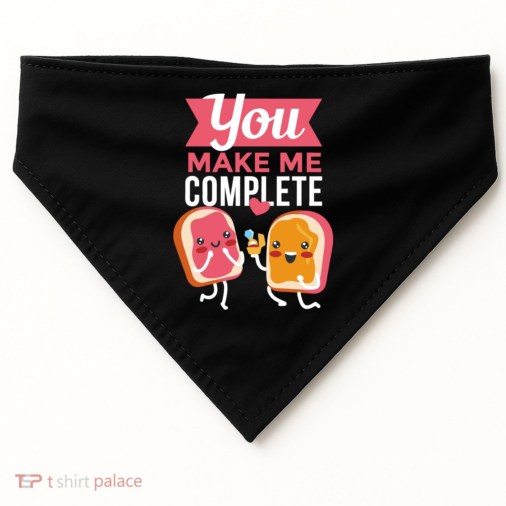 You Complete Me Peanut Butter Jelly USA-Made Doggie Bandana