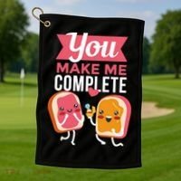 You Complete Me Peanut Butter Jelly Golf Towel thumb 1