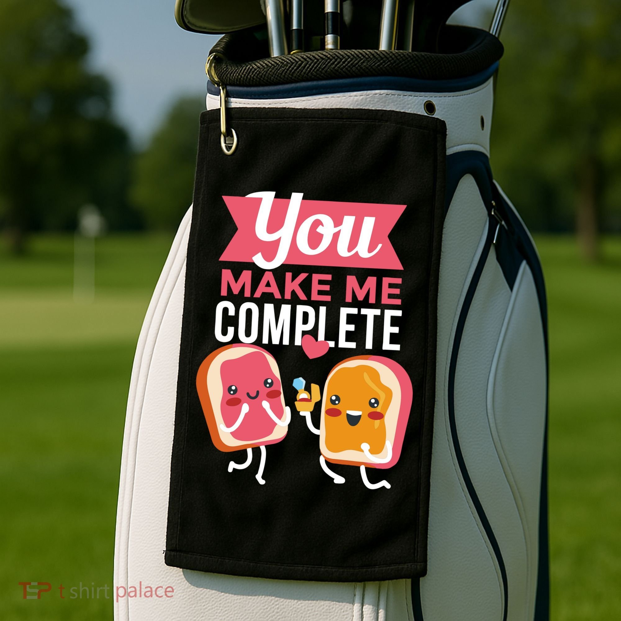 You Complete Me Peanut Butter Jelly Golf Towel