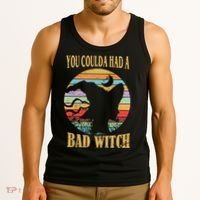 You Coulda Had A Bad Witch Halloween Tank Top thumb 3