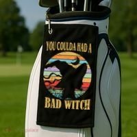 You Coulda Had A Bad Witch Halloween Golf Towel thumb 2