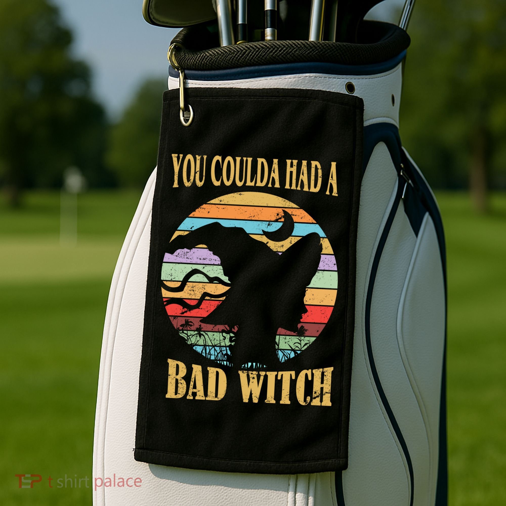 You Coulda Had A Bad Witch Halloween Golf Towel