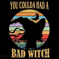 You Coulda Had A Bad Witch Halloween Women's Long Sleeve Shirt thumb 2