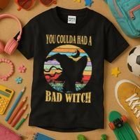 You Coulda Had A Bad Witch Halloween Kids T-Shirt thumb 3