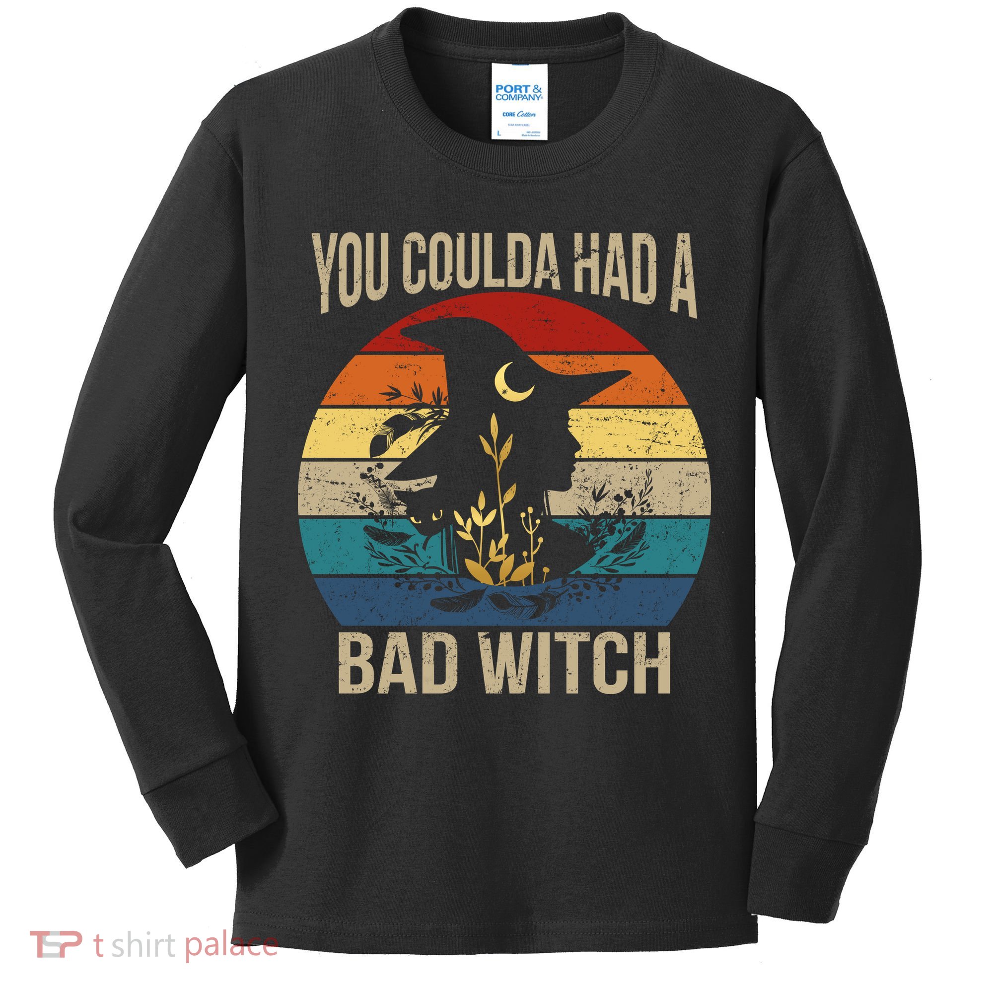 You Coulda Had A Bad Witch Vintage Kids Long Sleeve Shirt