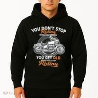 You Don't Get Old When You Stop Riding Hoodie thumb 2