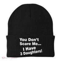 You Don't Scare Me I Have 3 Daughters Beanie thumb 0