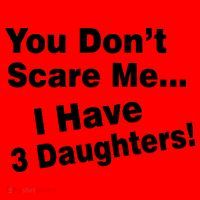 You Don't Scare Me I Have 3 Daughters Santa Hat thumb 1