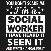 You Don't Scare Me Social Worker Doggie Tank thumb 4
