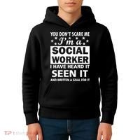 You Don't Scare Me Social Worker Kids Hoodie thumb 4