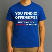 You Find It Offensive? I Find It Funny T-Shirt thumb 3
